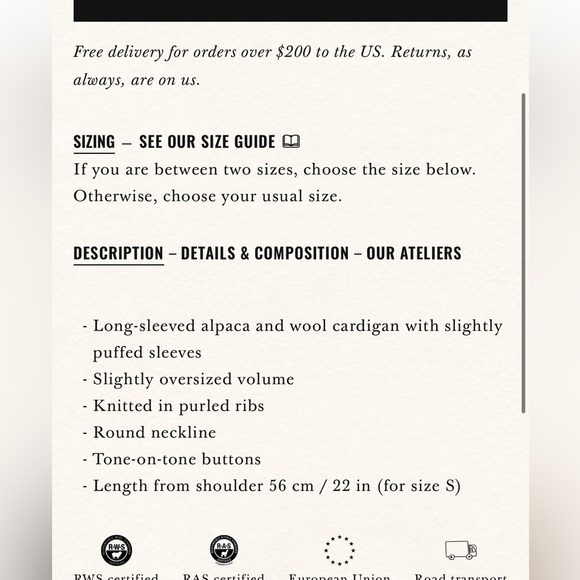 Sézane Emile Cardigan in Mottled Camel - Picture 12 of 14